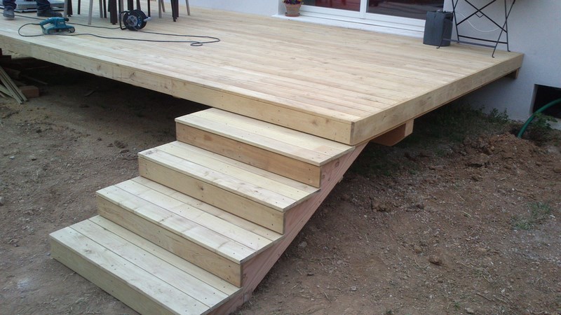 terrasse, escalier Acacia